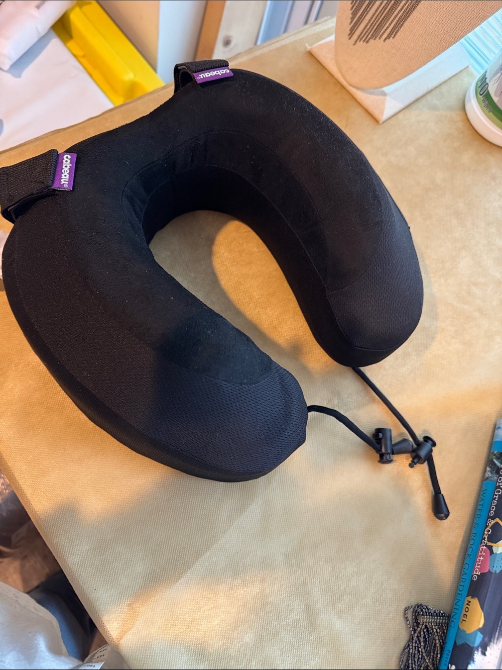 Cabeau Black Memory Foam Travel Neck Pillow